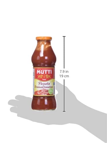 Mutti Tomato Puree (Passata), 14 oz. | Italy’s #1 Brand of Tomatoes | Fresh Taste for Cooking | Canned Tomatoes | Vegan Friendly & Gluten Free | No Additives or Preservatives - 1 Case