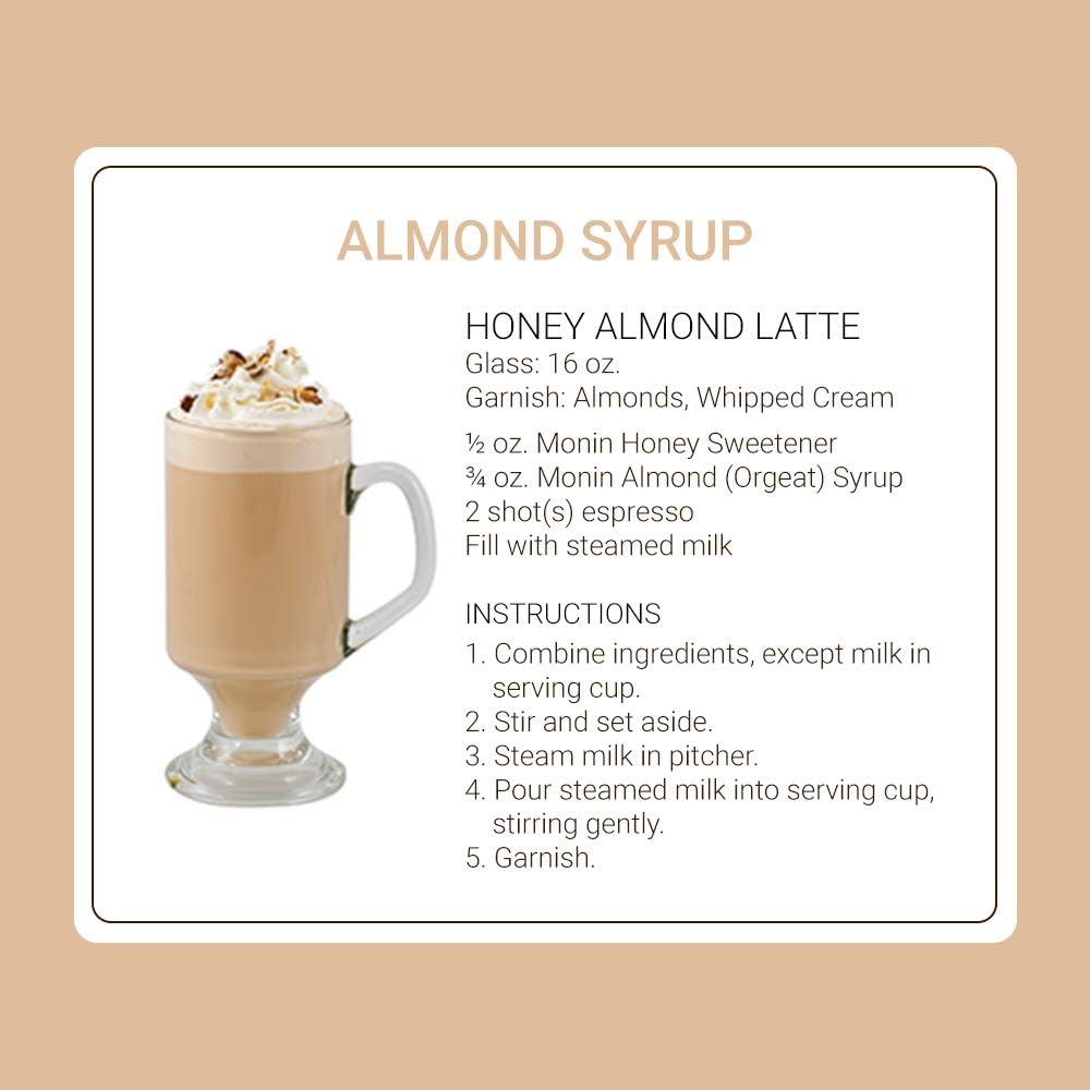 Monin Almond Syrup 750 ml (25.4oz) - Case 1