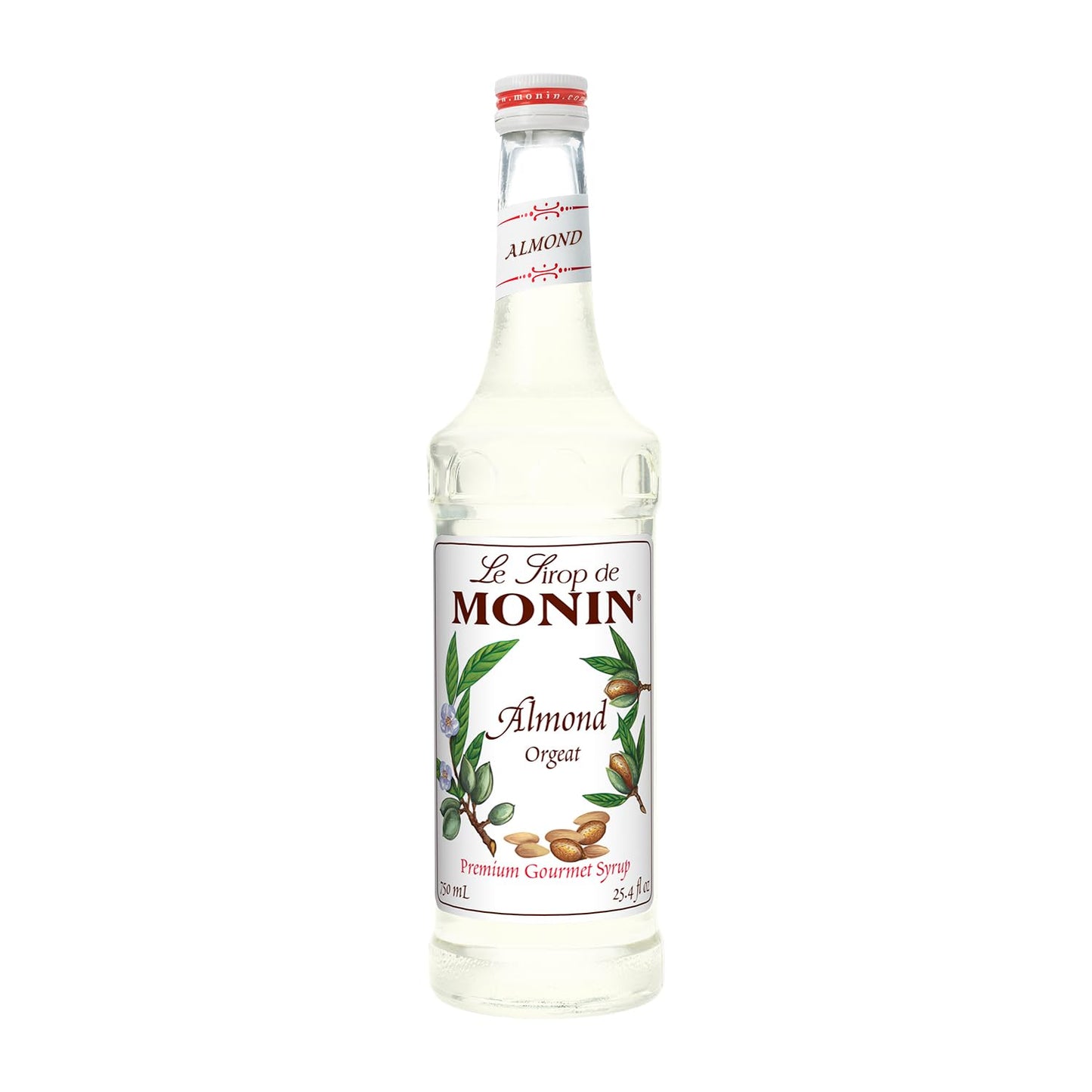 Monin Almond Syrup 750 ml (25.4oz) - Case 1