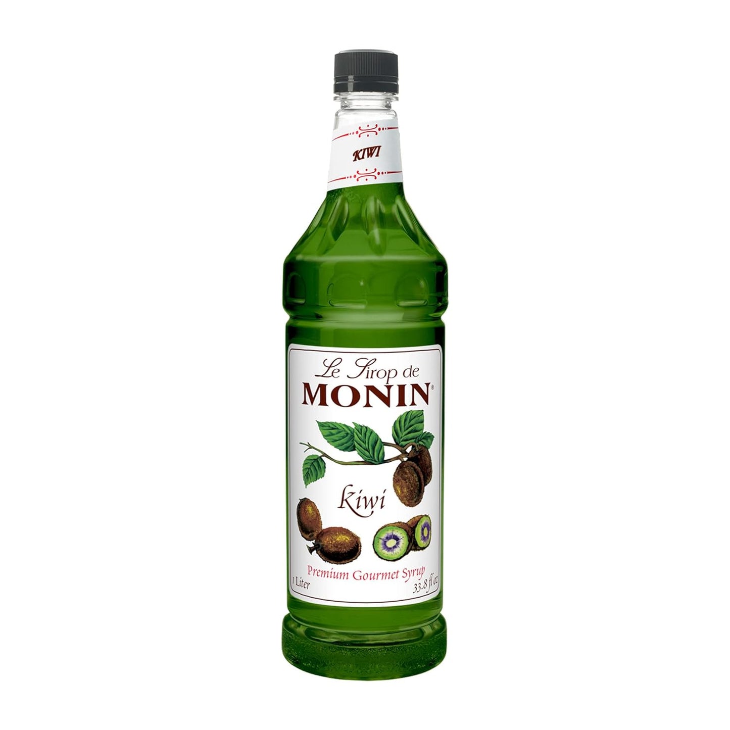 Monin Flavored Syrup, Kiwi, 33.8-Ounce Plastic Bottle ( 1 liter) - Case 1