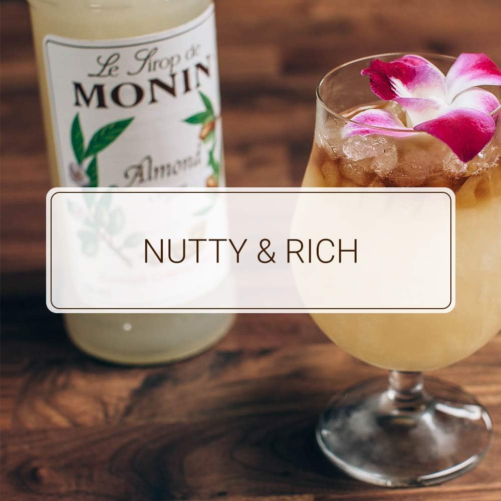 Monin Almond Syrup 750 ml (25.4oz) - Case 1
