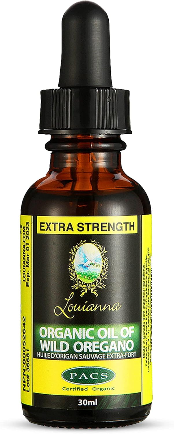 Organic Wild Oregano Oil, Pure Oil of Oregano Drops, Wild Oregano Essential Oil with 80 Percent Carvacrol, Oregano Oil Drops for Oral or Topical Use, 30 mL - Case 1