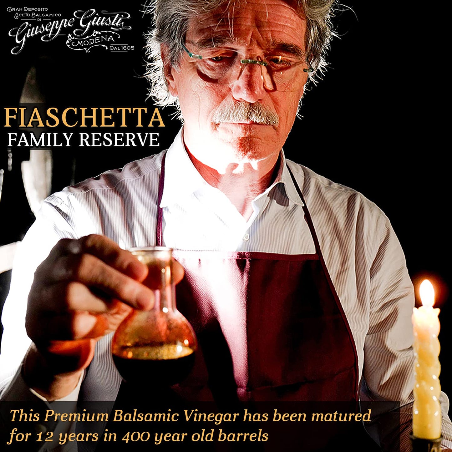 Giuseppe Giusti La Fiaschetta Di Patrizia Italian Balsamic Vinegar of Modena - "Piccole Donne" Collection, 40ml - 1 Case