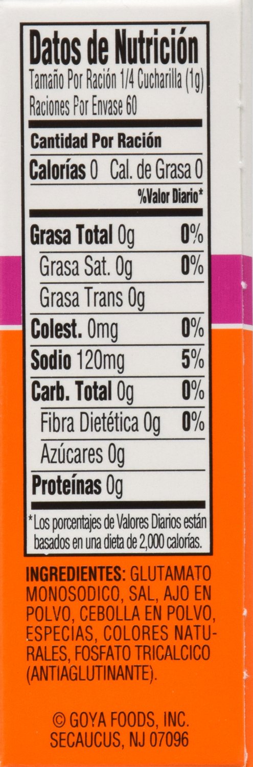 Goya Sazón Seasoning Without Annatto, 2.11 Ounce - Case 1