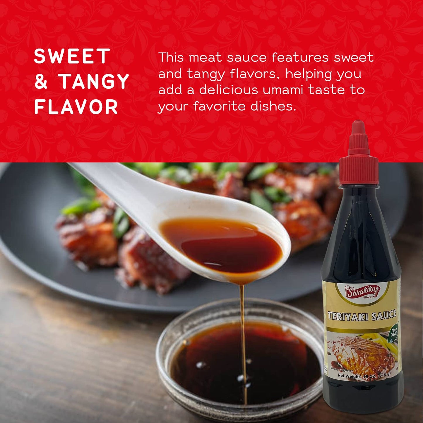 Shirakiku Japanese Teriyaki Sauce | šš°ššš & ššš§š š² Non-GMO Barbecue Sauce for Stir Fry, Tofu, and Fish | Perfect for Authentic Asian Cuisine, Squeezable bottle - 18 OZ Case 1