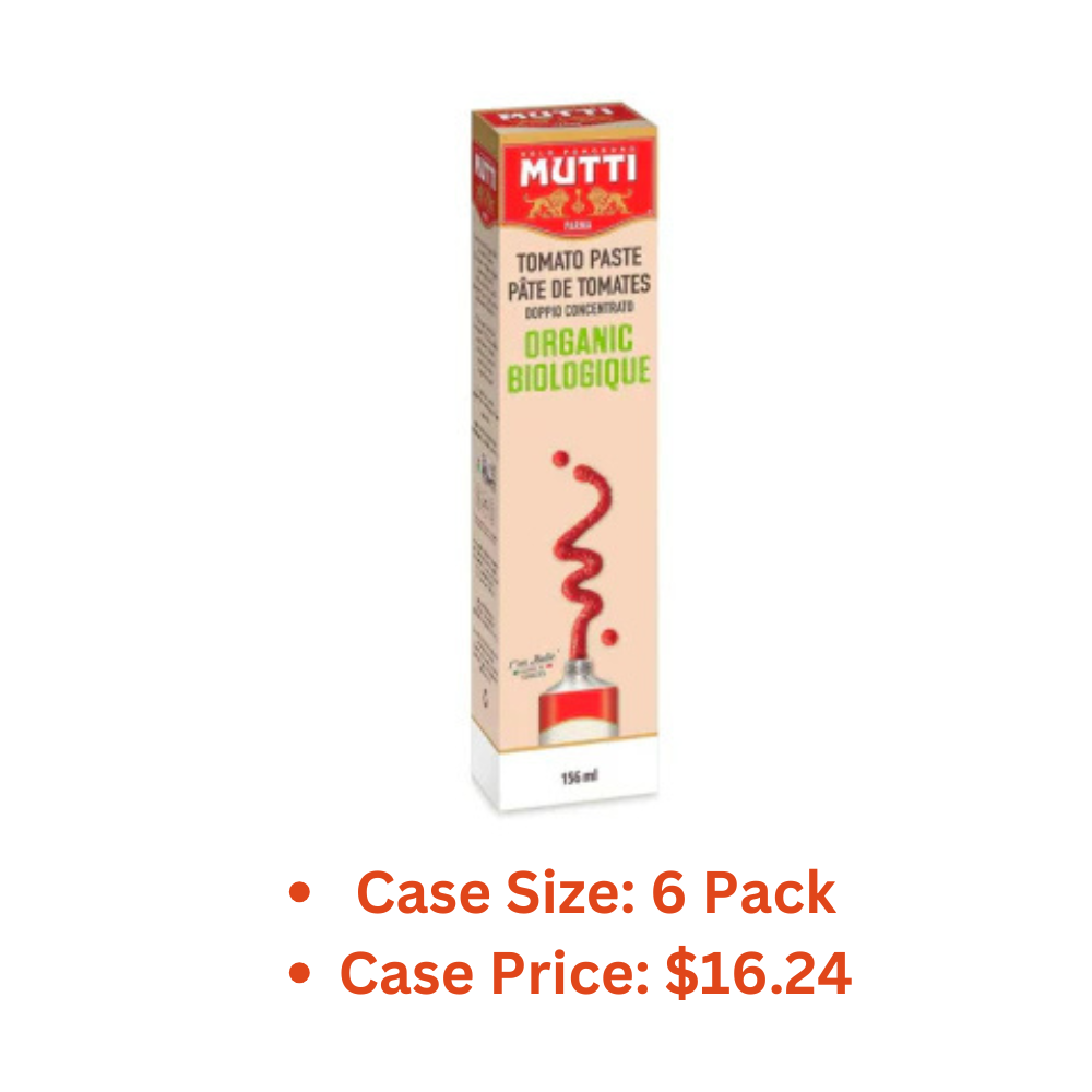 Mutti Double Concentrated Organic Tomato Paste (Doppio Concentrato), 6.5 oz. | Italy’s #1 Brand of Tomatoes | Tube Tomato Paste | Vegan Friendly & Gluten Free | No Additives or Preservatives - 1 Case
