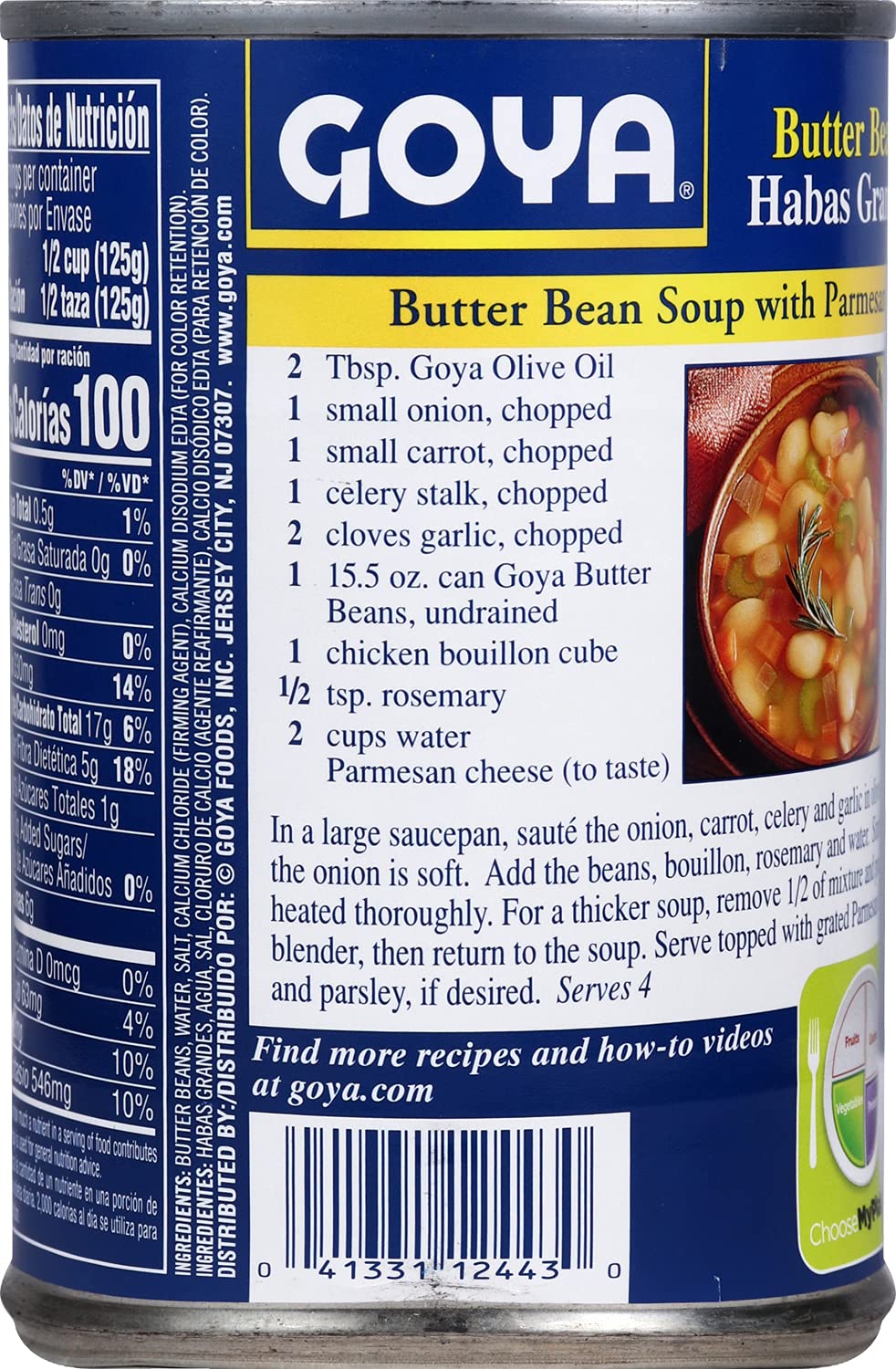 Goya Butter Beans, 15.5 oz - Case 1