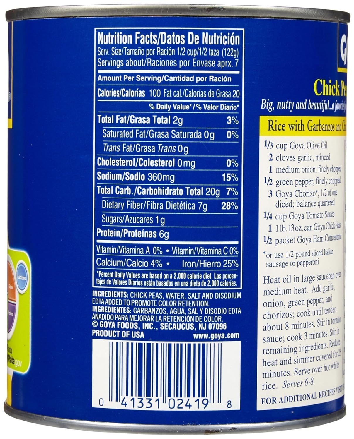 Goya Chickpeas - 29 Ounces - Case 1