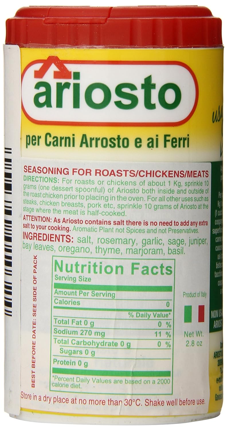 Ariosto Meat Seasoning, Roasted and Grilled, 2.8 Ounce Case 1
