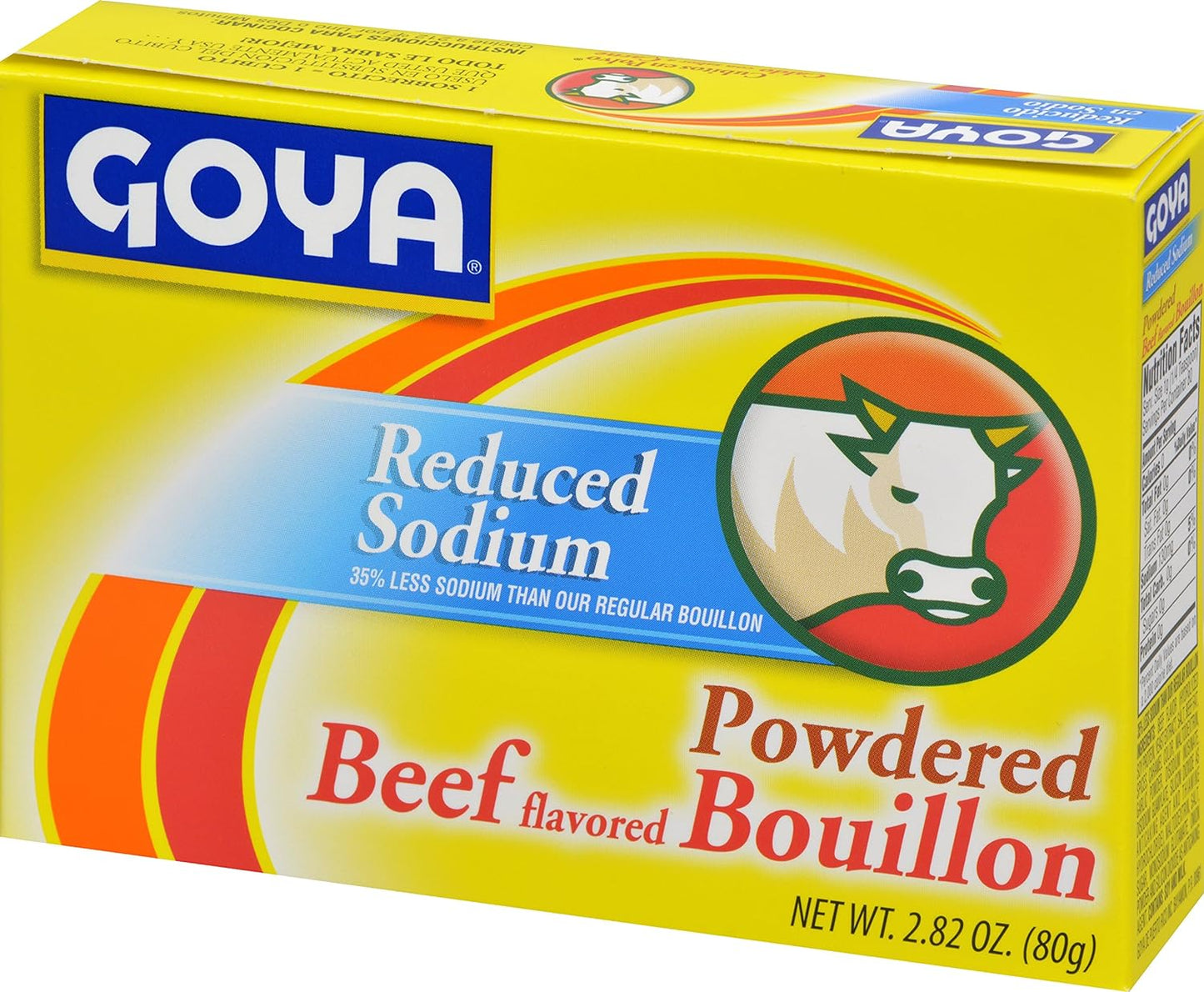 Goya Foods Beef Bouillon Reduced Sodium, 2.82 Ounce - Case 1