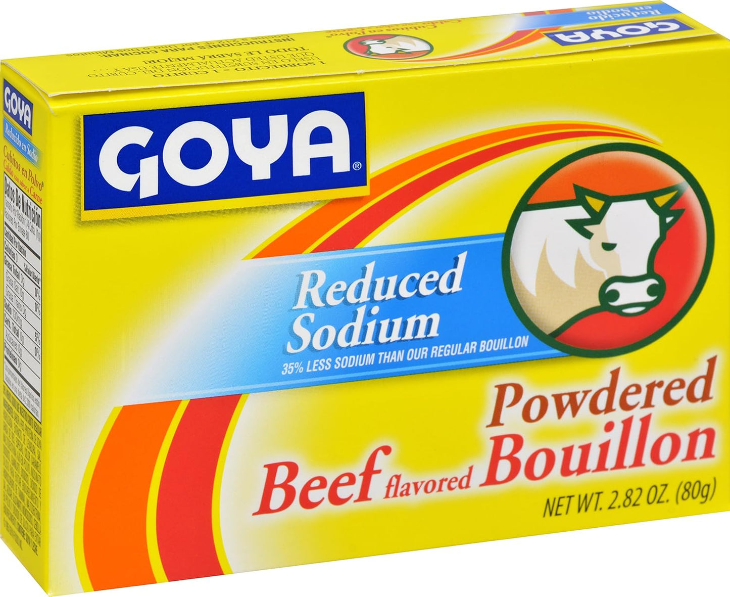 Goya Foods Beef Bouillon Reduced Sodium, 2.82 Ounce - Case 1