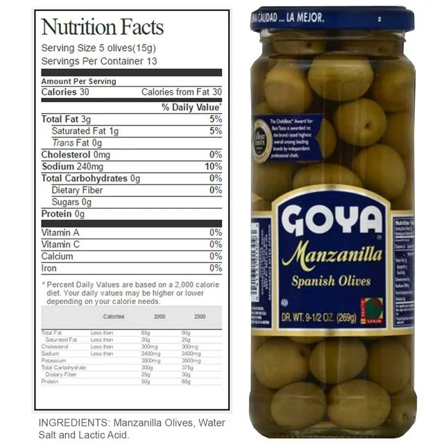 Goya Goya Olives, 9.5 oz -Case 1