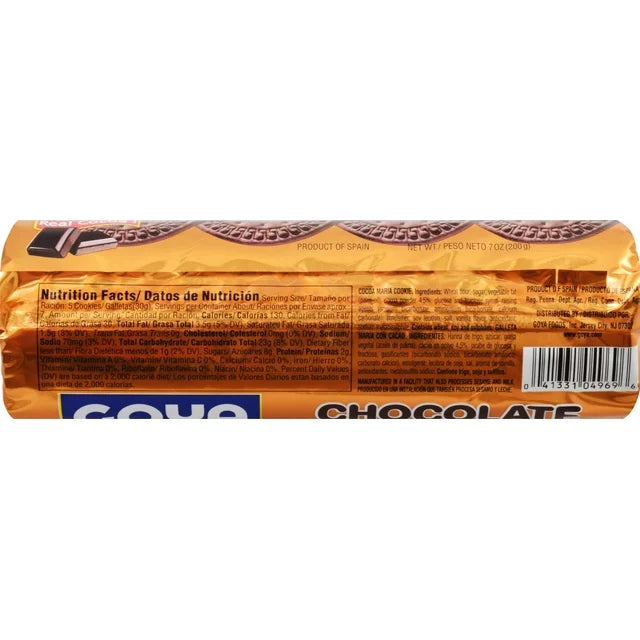 Goya Chocolate Maria Cookies, 7 oz - Case 1