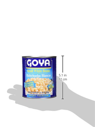 Goya Small White Beans, Low Sodium, 29 Ounce (822 grams) - Case 1