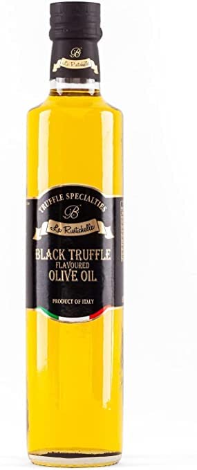 La Rustichella - Black Truffle Olive Oil Large - (750ml, 25.36 fl oz) - Vegan, Gluten Free, Cholesterol Free - Case 1