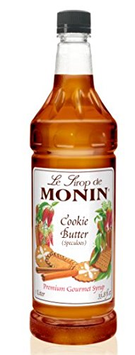 Monin Cookie Butter Syrup, 1 liter PET Bottle - Case 1