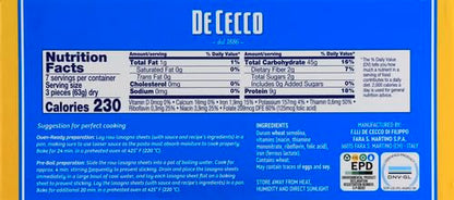 De Cecco Lasagne Pasta, 16 Oz Case 1