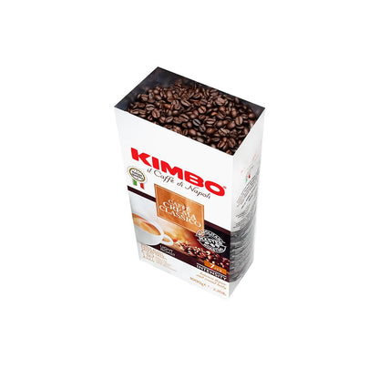 Kimbo Caffe Crema Classico Whole Bean Coffee - Blended and Roasted in Italy - Light Roast with Intense Flavor and Round Body - 2.2 lbs Bag - 1 Case