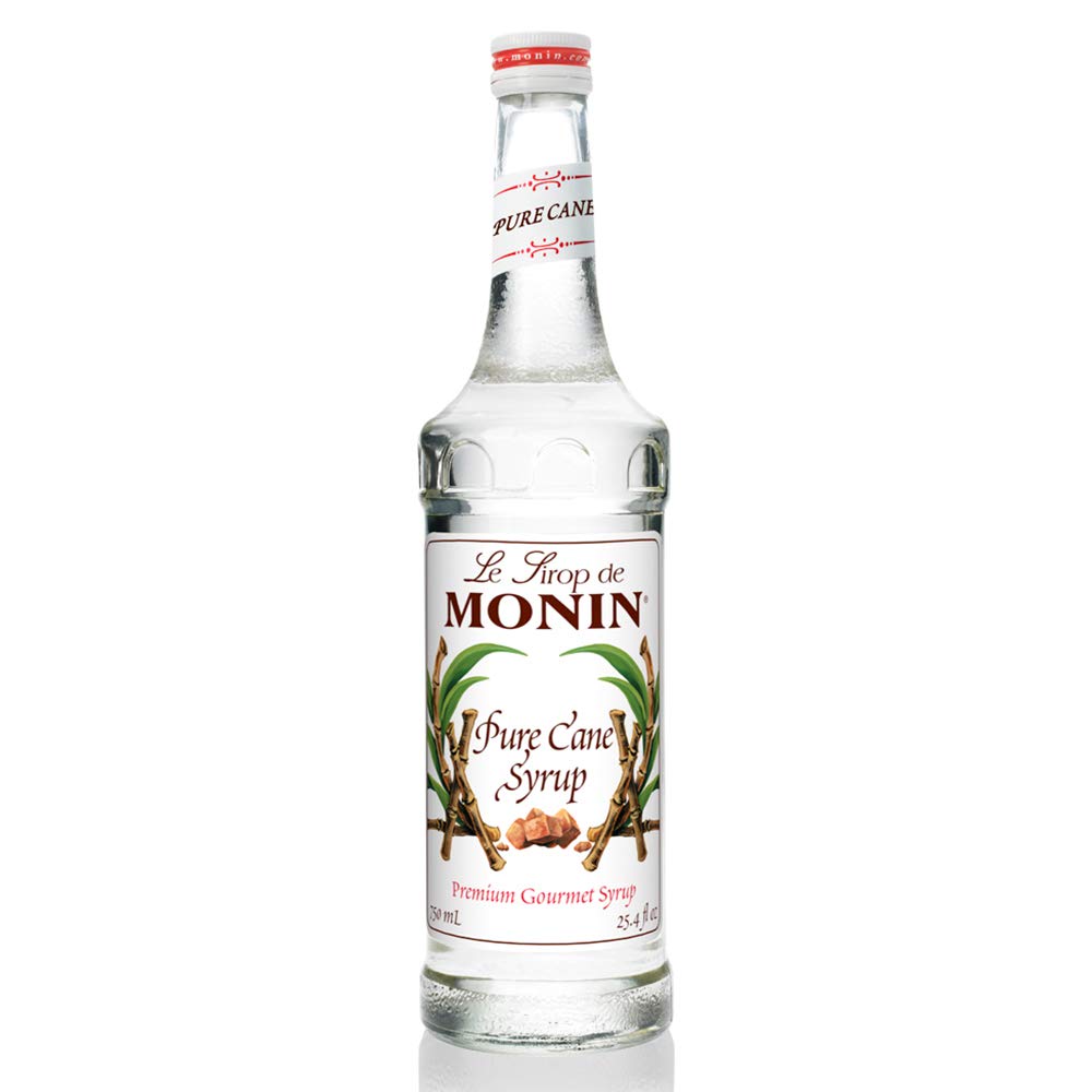 Monin - Pure Cane Syrup, Pure and Sweet, Great for Coffee, Tea, and Specialty Cocktails, Gluten-Free, Non-GMO (750 ml) - Case 1