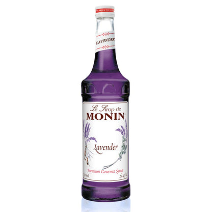 Monin - Lavender Syrup, Aromatic and Floral, Natural Flavors, Great for Cocktails, Lemonades, and Sodas, Non-GMO, Gluten-Free (750 ml) - Case 1