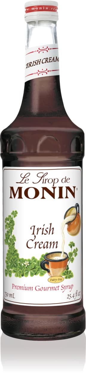 Monin Irish Cream Flavor Syrup Glass, 750 Milileter - Case 1