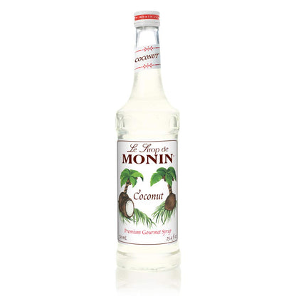 Monin - Coconut Syrup, Creamy Tropical Flavored Syrup, Coffee Syrup, Natural Flavor Drink Mix, Simple Syrup for Coffee, Lemonade, Cocktails, & More, Gluten-Free, Non-GMO, Clean Label (750 ml) - Case 1