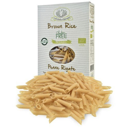 Rustichella d'Abruzzo Organic Gluten Free Brown Rice Penne Rigate - 8.8 oz - Case 1