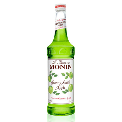 Monin - Granny Smith Apple Syrup, Tart and Sweet, Great for Cocktails and Lemonades, Gluten-Free, Non-GMO (750 ml) - Case 1