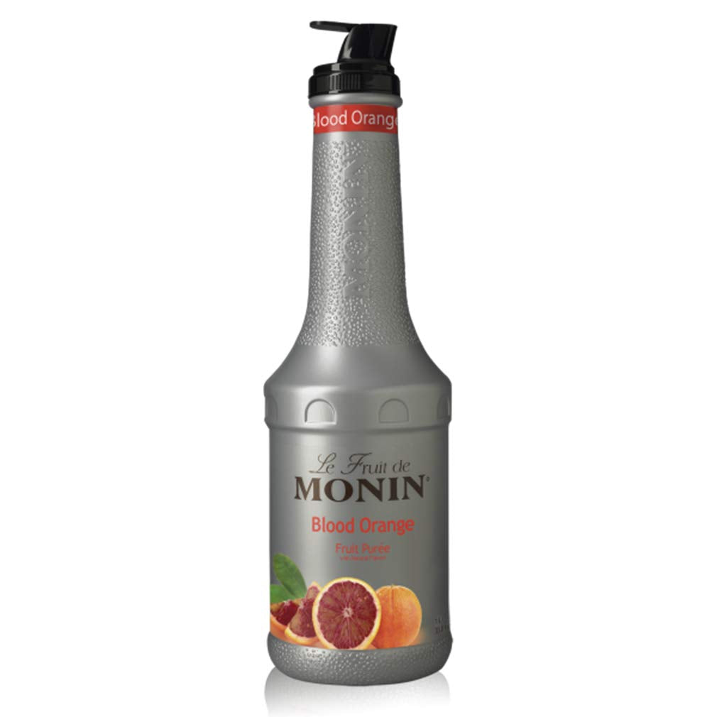 Monin - Blood Orange Puree, Tart, Juicy Citrus Taste, Great for Lemonades, Cocktails, and Culinary Creations, Vegan, Gluten-Free (1 Liter) - Case 1