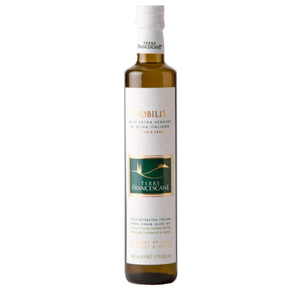 Terre Francescane Italian Evo "Nobilis" Filtered - Cold Extracted Authentic Italian Extra Virgin Olive Oil, Made in Italy, 17 fl oz - Case 1