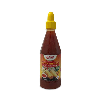 Shirakiku Sweet Chili Sauce - Non GMO Thai Sweet & Spicy Flavor Chili Sauce - Squeeze Bottle Sauce with Twist Cap - Ideal for Dipping, Marinades, BBQ, and Salad Dressings - 18 oz Case 1