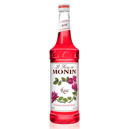 Monin - Rose Syrup, Elegant and Subtle, Great for Cocktails, Mocktails, and Soda, Gluten-Free, Non-GMO (750 ml) - Case 1