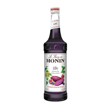 Monin - Ube Blend Syrup, Savory & Sweet, Blended With Notes of Fig, Cinnamon & Vanilla, Great for Lemonades, Boba Tea, & Coffee, Dairy-Free, No Artificial Sweeteners, Gluten-Free (Glass, 750 mL) - Case 1