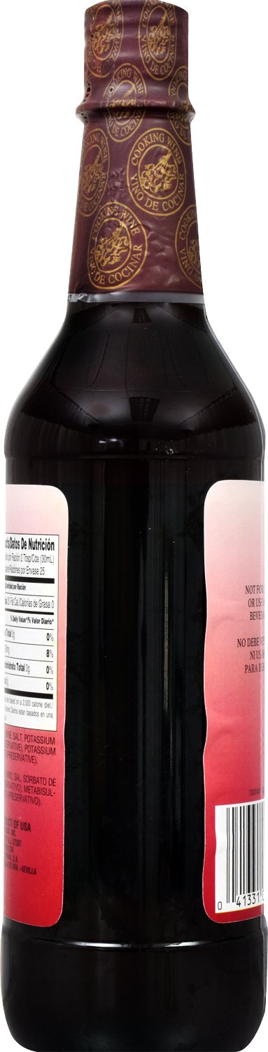 Goya Red Cooking Wine, 25.4 oz - Case 1