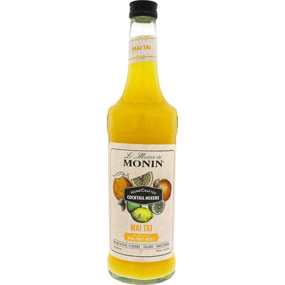 Monin - HomeCrafted Mai Tai Cocktail Mixer, Ready-to-Use Drink Mix, Tropical Blend of Pineapple & Orange, Made with Natural Flavors & Real Fruit Juice, DIY Cocktails, Just Add Rum (750 ml) - case 1