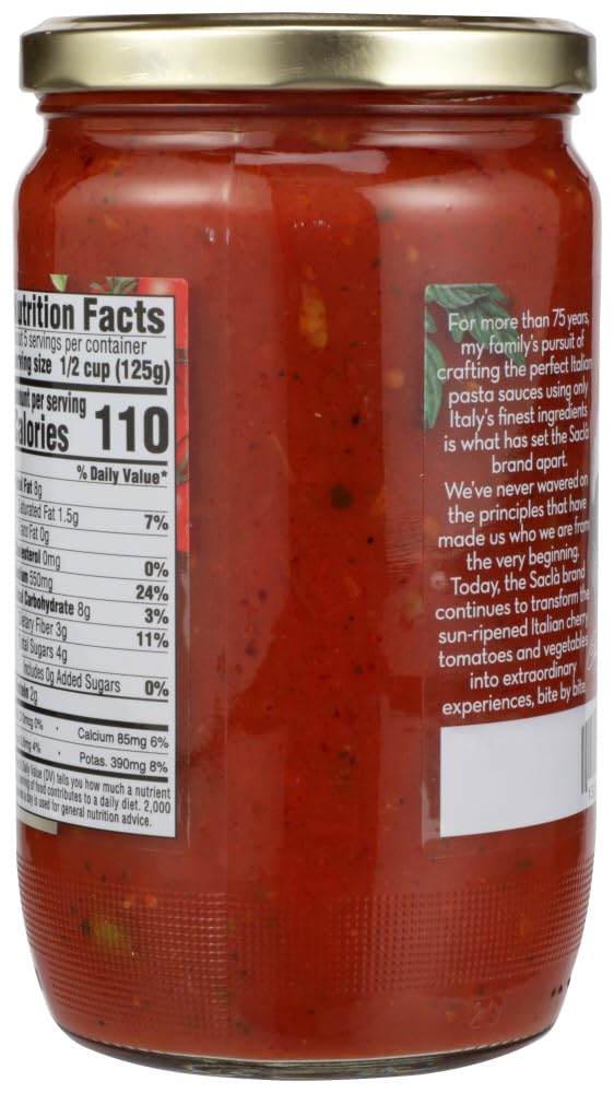 Puttanesca Pasta Sauce, Whole Cherry Italian Tomatoes, Imported From Italy, Net Wt 23.6 OZ (680g) - Case 1