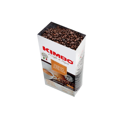 Kimbo Espresso Crema Intensa Whole Bean Coffee - Blended and Roasted in Italy - Medium to Dark Roast with a Full Body Cinnamon Flavor - 2.2 lbs Bag - 1 Case