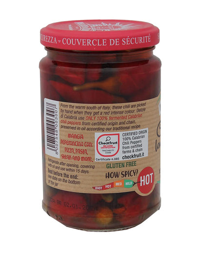 Whole Calabrian Long Peppers in Oil, 9.87oz (280g) - 1 Case