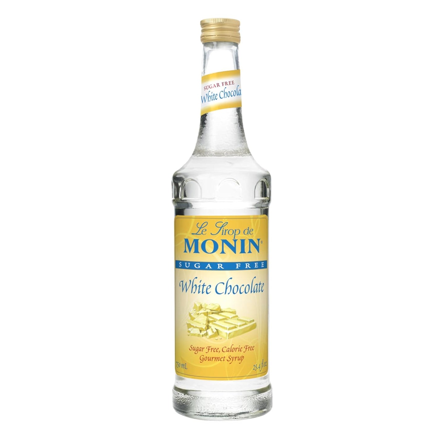 Monin Sugar Free White Chocolate Syrup, 750 ml - Case 1