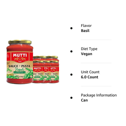 Mutti - Sauce Pizza Basil Evoo 14 Oz - 1 Case