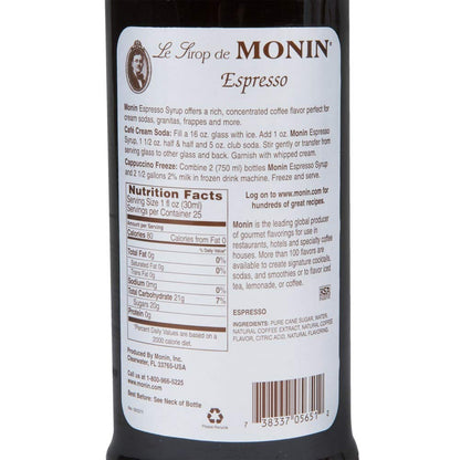 Monin Syrup - 750 ml, Espresso - Case 1