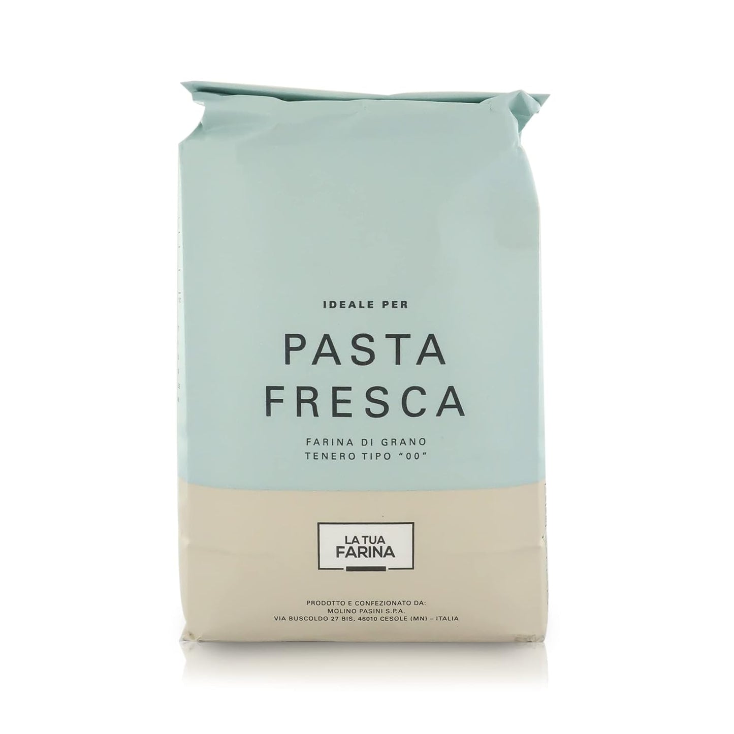 Molino Pasini Soft Wheat Flour Type "00" Ideal for Homemade Pasta, Wheat from Italy, 1 Kg / 2.20 Lb - 1 Case