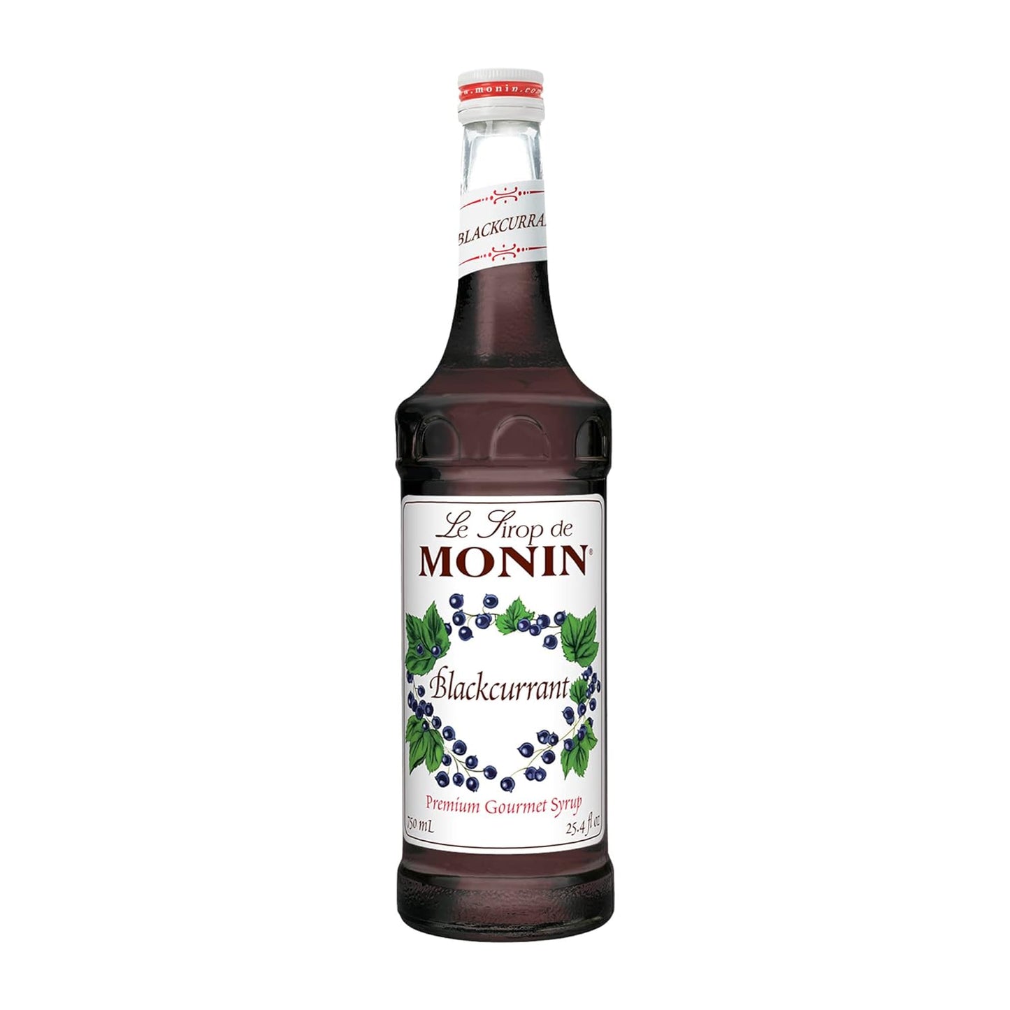 Monin Premium Gourmet Blackcurrant Syrup 750ml Bottle (black currant) - Case 1