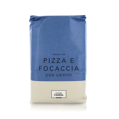 Molino Pasini Soft Wheat Flour Type "0" Ideal for Pizza and Focaccia with Yeast, Wheat from EU, 1 Kg / 2.20 Lb - 1 Case