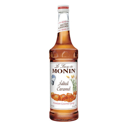 Monin - Salted Caramel Syrup, Natural Flavors, Great for Mochas, Lattes, Smoothies, Shakes, and Cocktails, Non-GMO, Gluten-Free (750 ml) - Case 1