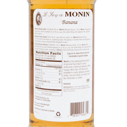 Monin Banana Syrup 750ml - Case 1