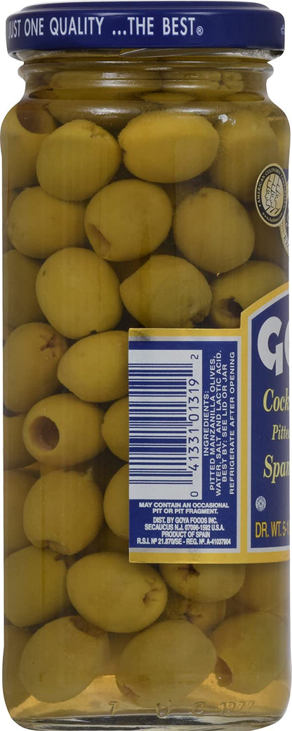 Goya Foods Cocktail Pitted Olives, 5.5 oz - Case 1