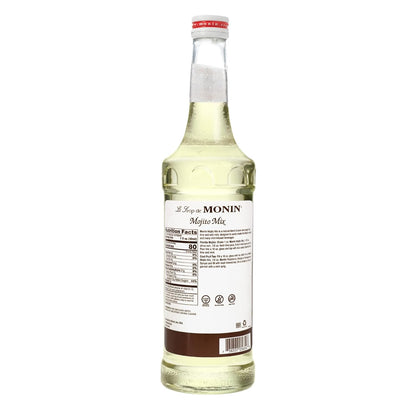 Monin - Mojito Mix Syrup, Sweet Herbal Mint Flavor, Great for Frozen Cocktails, Mocktails, & Delicious Desserts, Gluten-Free, Vegan, Non-GMO (750 ml) - Case 1