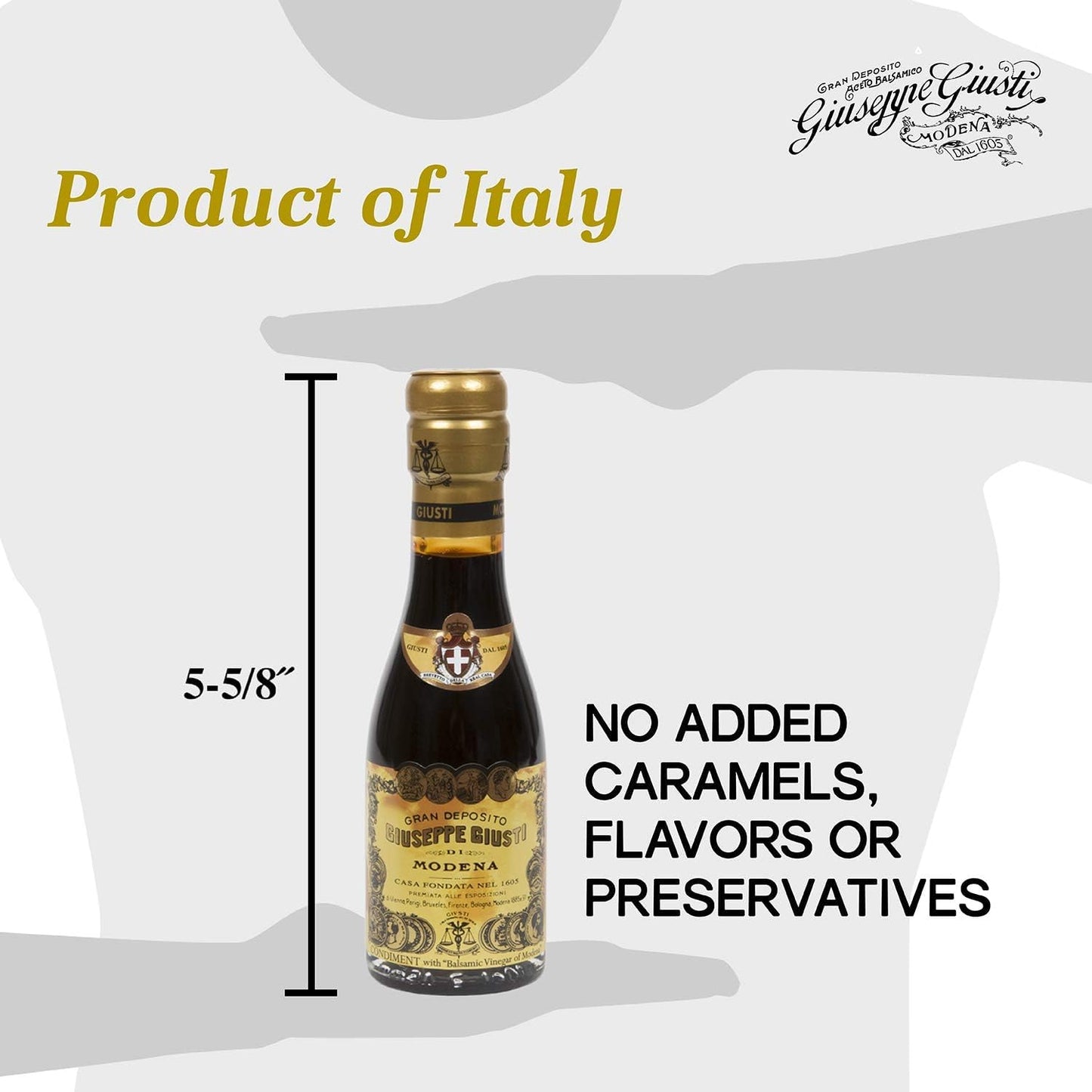 Giuseppe Giusti 4 Gold Medals "Quarto Centenario" Champagnottina In a Gift Box Traditional Balsamic Vinegar of Modena Aged Over 15 Years Old - 100ml - 1 case