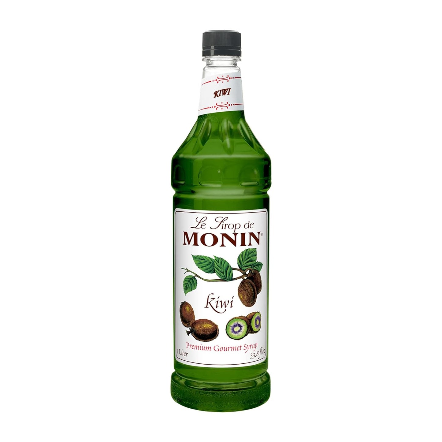 Monin Flavored Syrup, Kiwi, 33.8-Ounce Plastic Bottle ( 1 liter) - Case 1